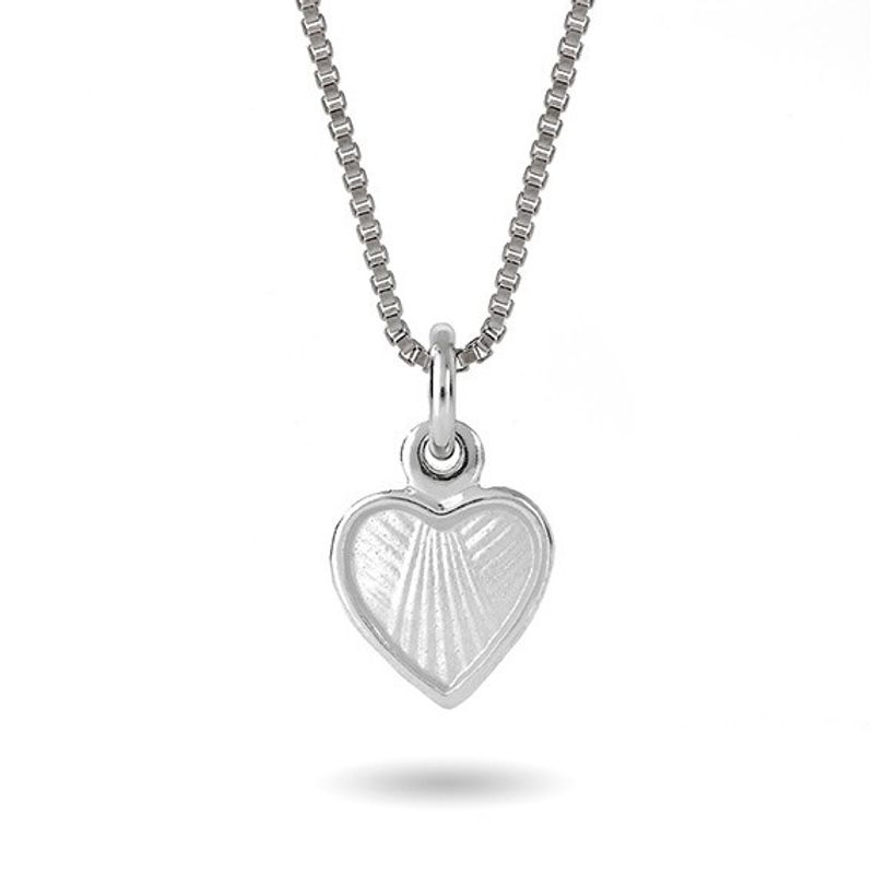 Pia & Per Lite hjerte anheng med kjede.