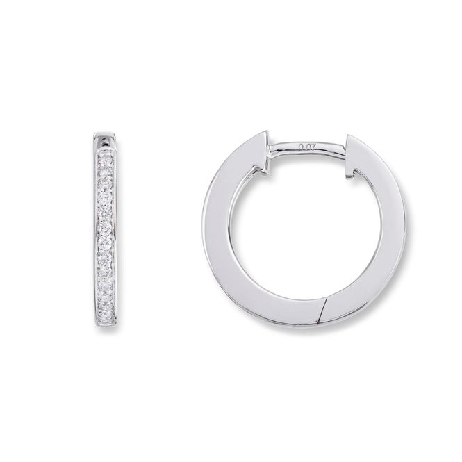 Hovedbilde Øreringer i hvitt gull med ...