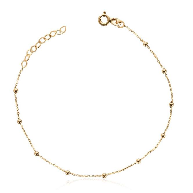 Hovedbilde Gult gull kule armbånd