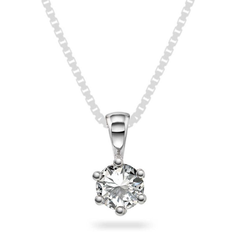 Hvitt Gull Anheng Carina med diamant 0,50 WSI