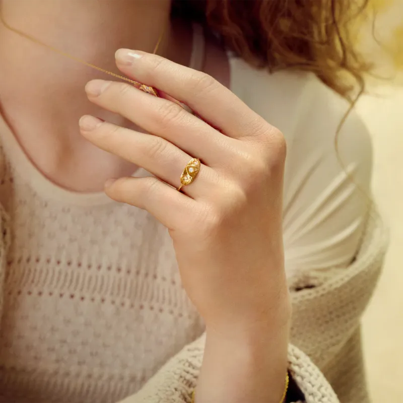 Maanesten Alora ring forgylt