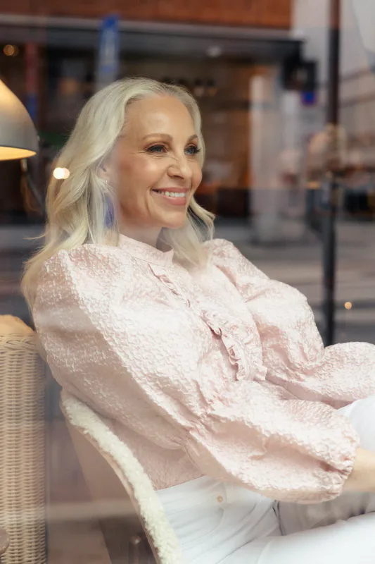 Janne Formoe Puffmedpaffblusen Rosa