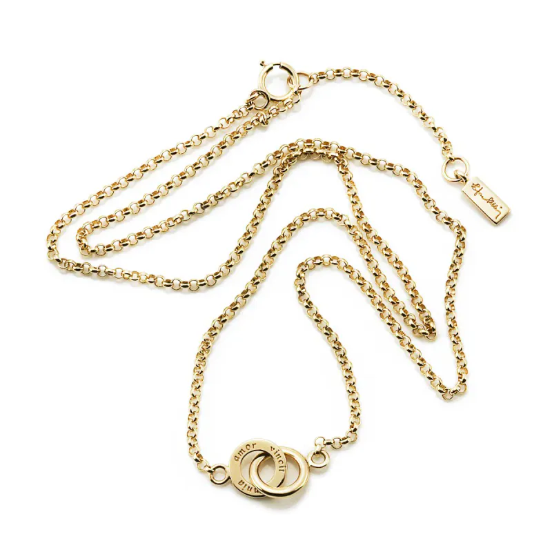 Efva Attling Mini Twosome kjede gull 18 K