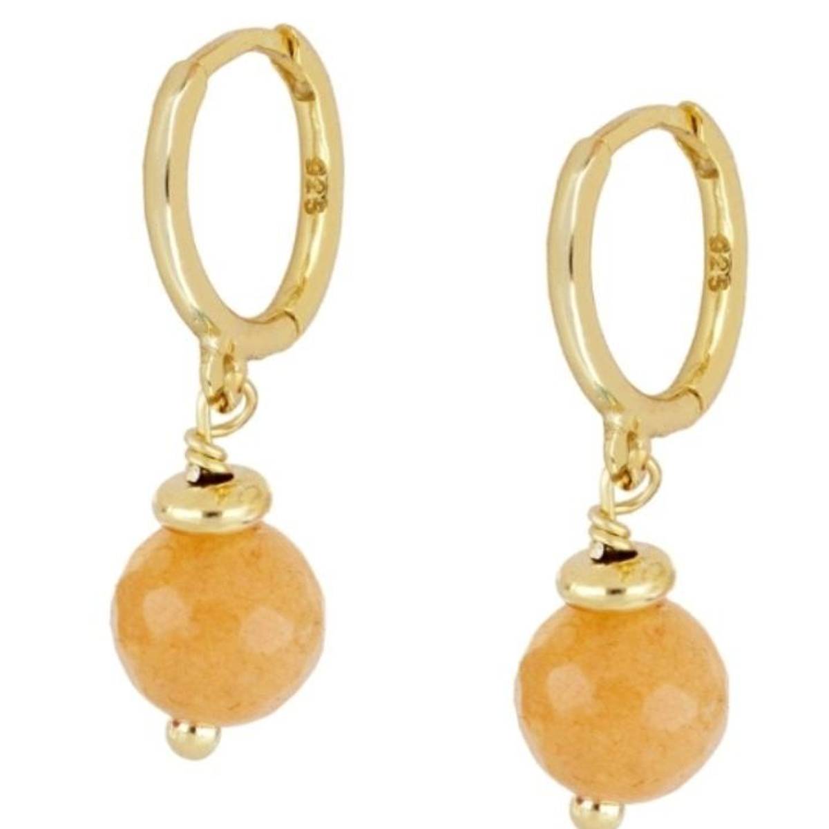 Goldstory Øreringer orange Jade