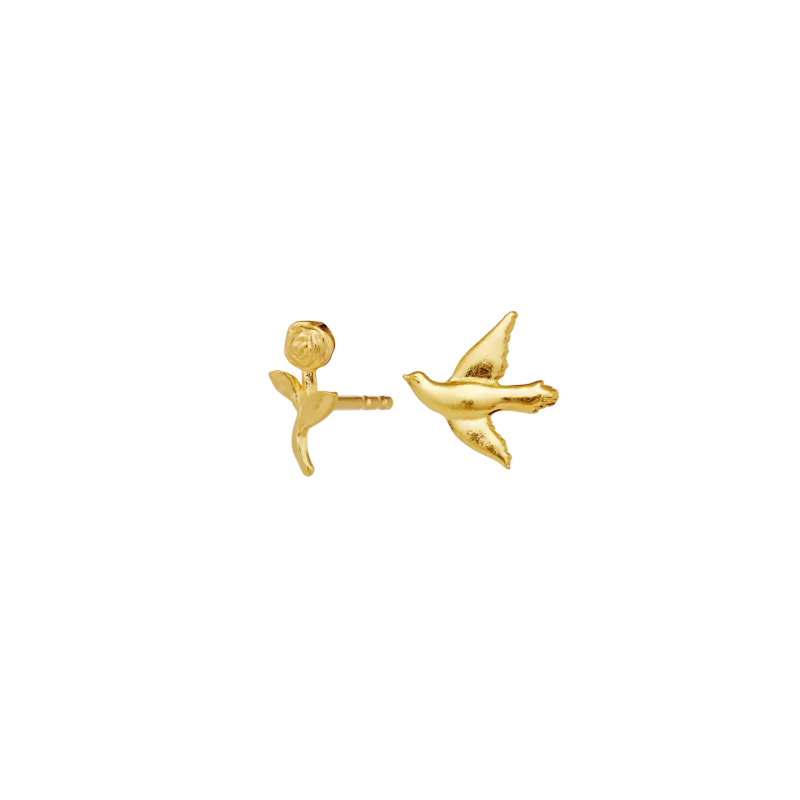 Maanesten Kiti øredobber forgylt sølv