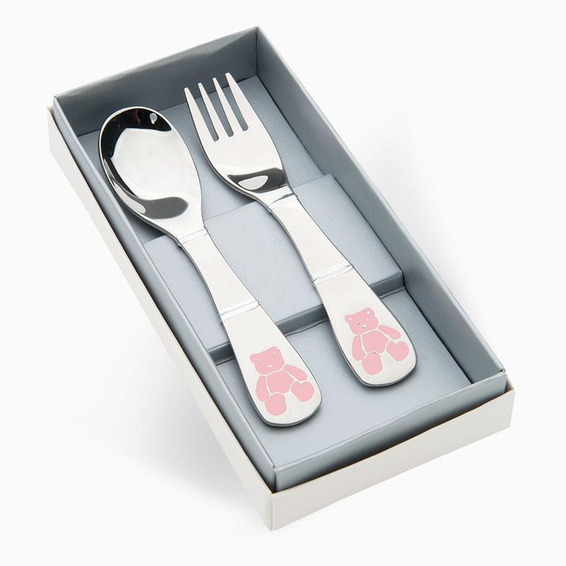 Stålbestikk bamse Rosa