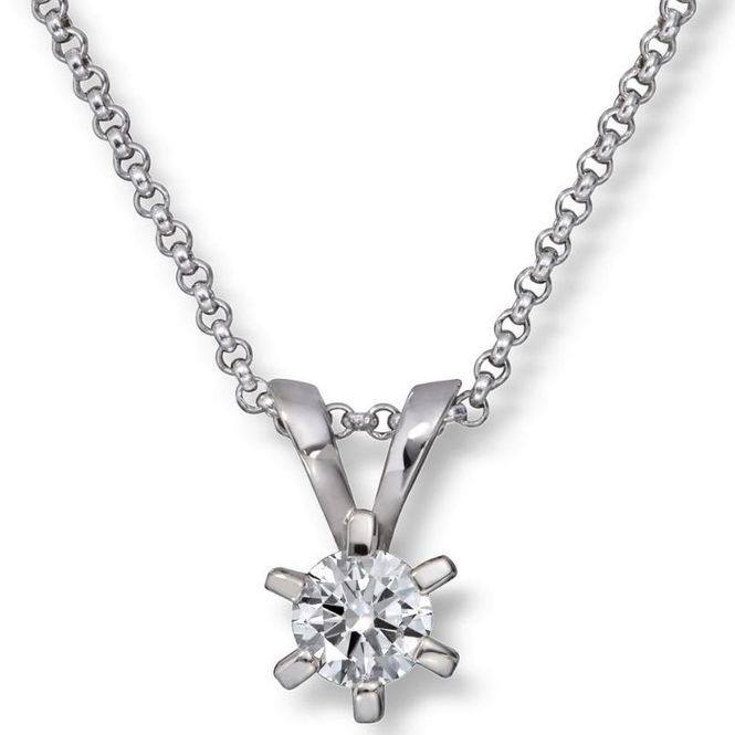 Hovedbilde Enstens hvitt gull anheng ...