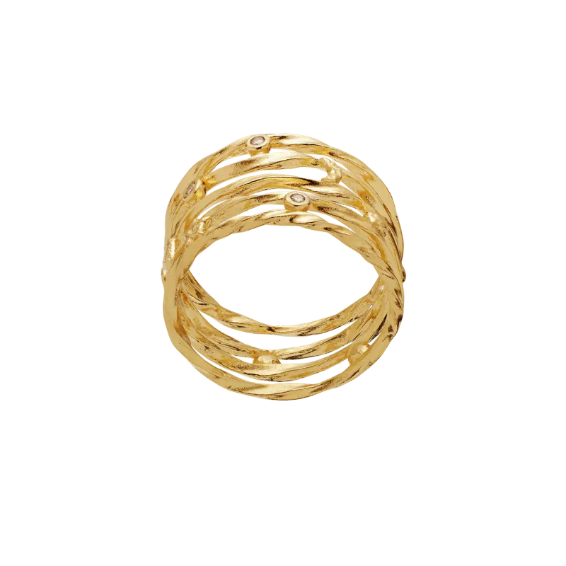 Maanesten Alora ring forgylt