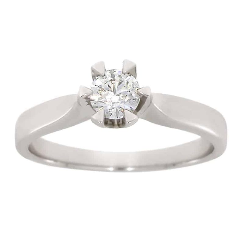 Viktoria enstensring 0,50 CT TW.SI hvitt gull