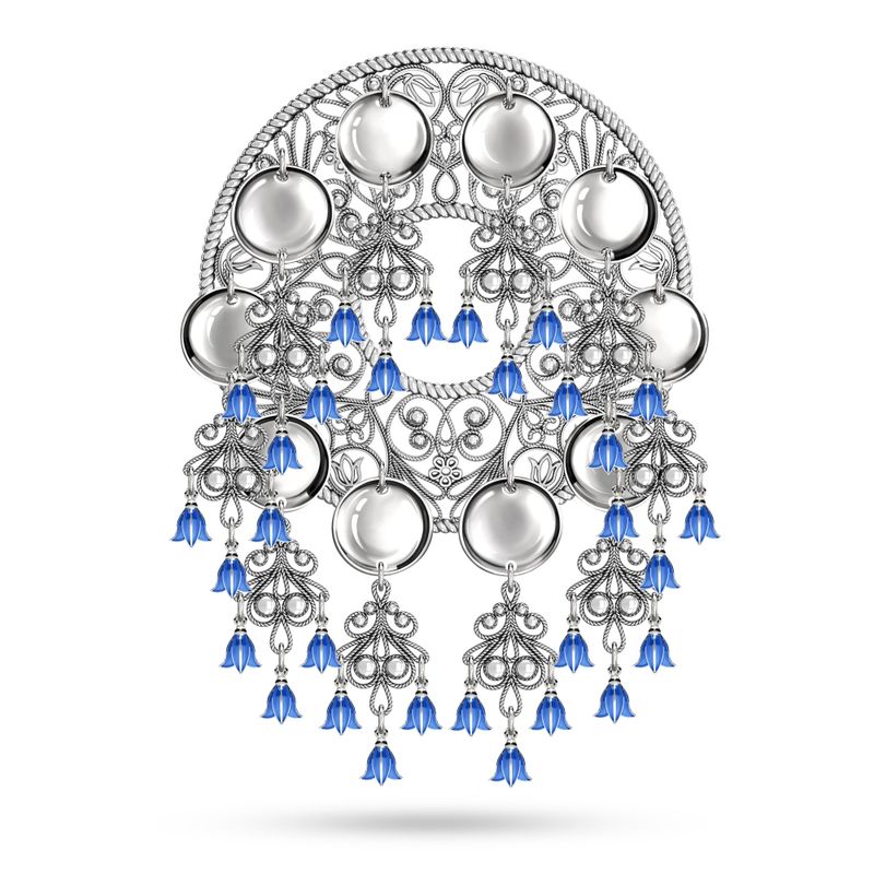 Sølje med blåklokker