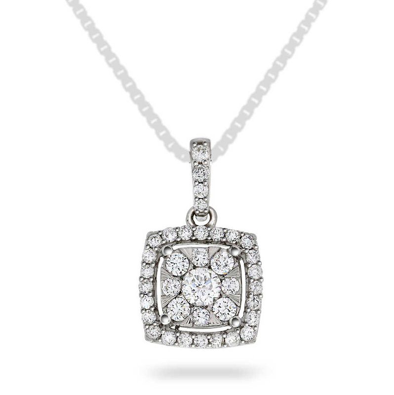 EC Diamant anheng 0,50ct i hvitt gull