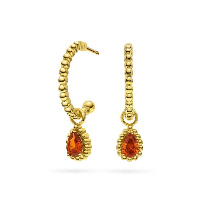 Hovedbilde Nora Mørk ørepynt med orange ...