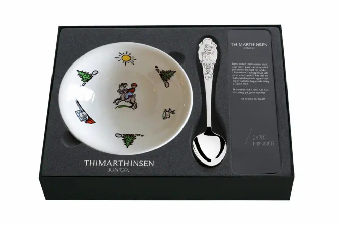 Hovedbilde Nils og Blåmann gavesett skje ...