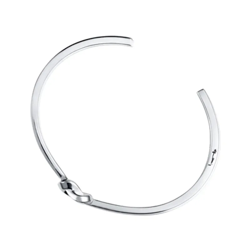 Efva Attling Love Knot armring rhodinert sølv