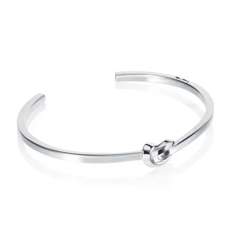 Efva Attling Love Knot armring rhodinert sølv