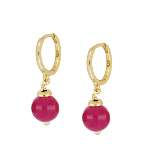 Hovedbilde Goldstory Øreringer pink Jade