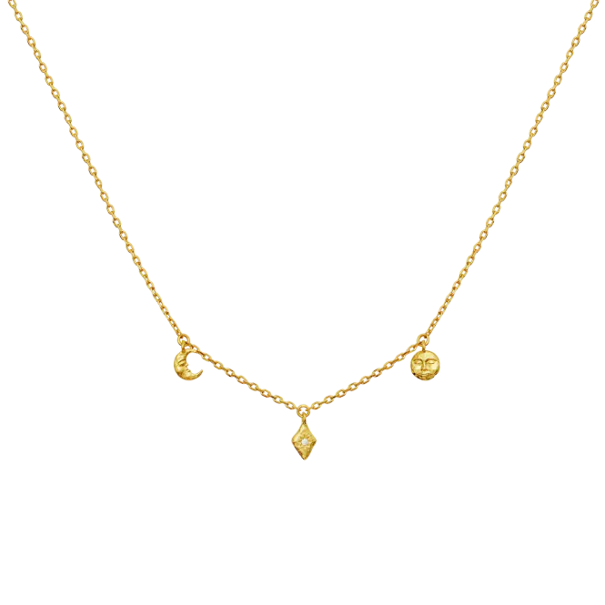 Hovedbilde Maanesten Lea smykke forgylt