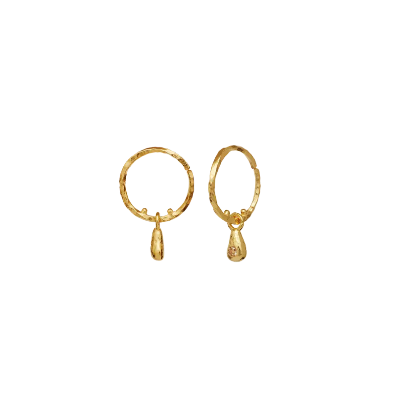 Maanesten Millie Forgylte øreringer