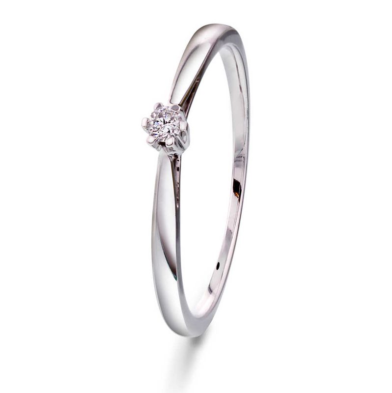 Ring i gull med diamant 0,05 ct WSI2 Anne